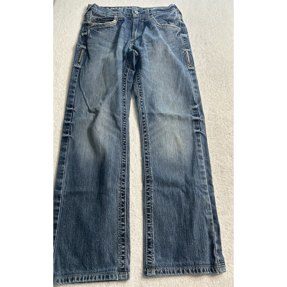 Ariat M5 Straight Fit Men's Blue Cotton Denim 29x32 Jeans (A8)